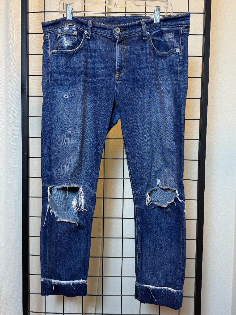 Rag & Bone Mid-Rise Distressed Boyfriend Jeans